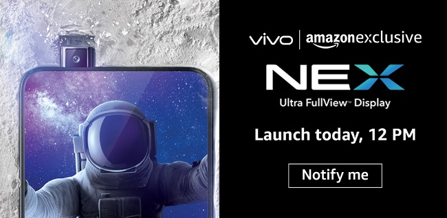 India Desire : Vivo Nex Amazon Price @Rs 44990: Launching Today @12PM, PreOrder, Specifications & Buy Online In India